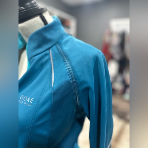 Gore Bike Wear Windstopper Cycling Convertible Women Blue Jacket Med NWOT - Picture 2 of 8